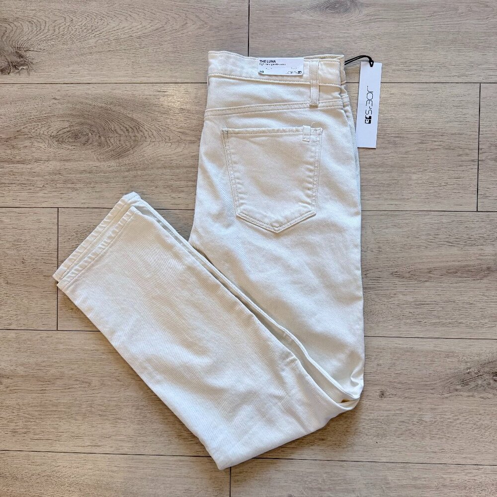 Joe's Jeans "The Luna" Cream Ankle High Rise Cigarette Jeans size 30